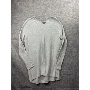 Vince. Women's Small Gray Long Sleeve Tunic Lightweight Cotton Sweater Pullover